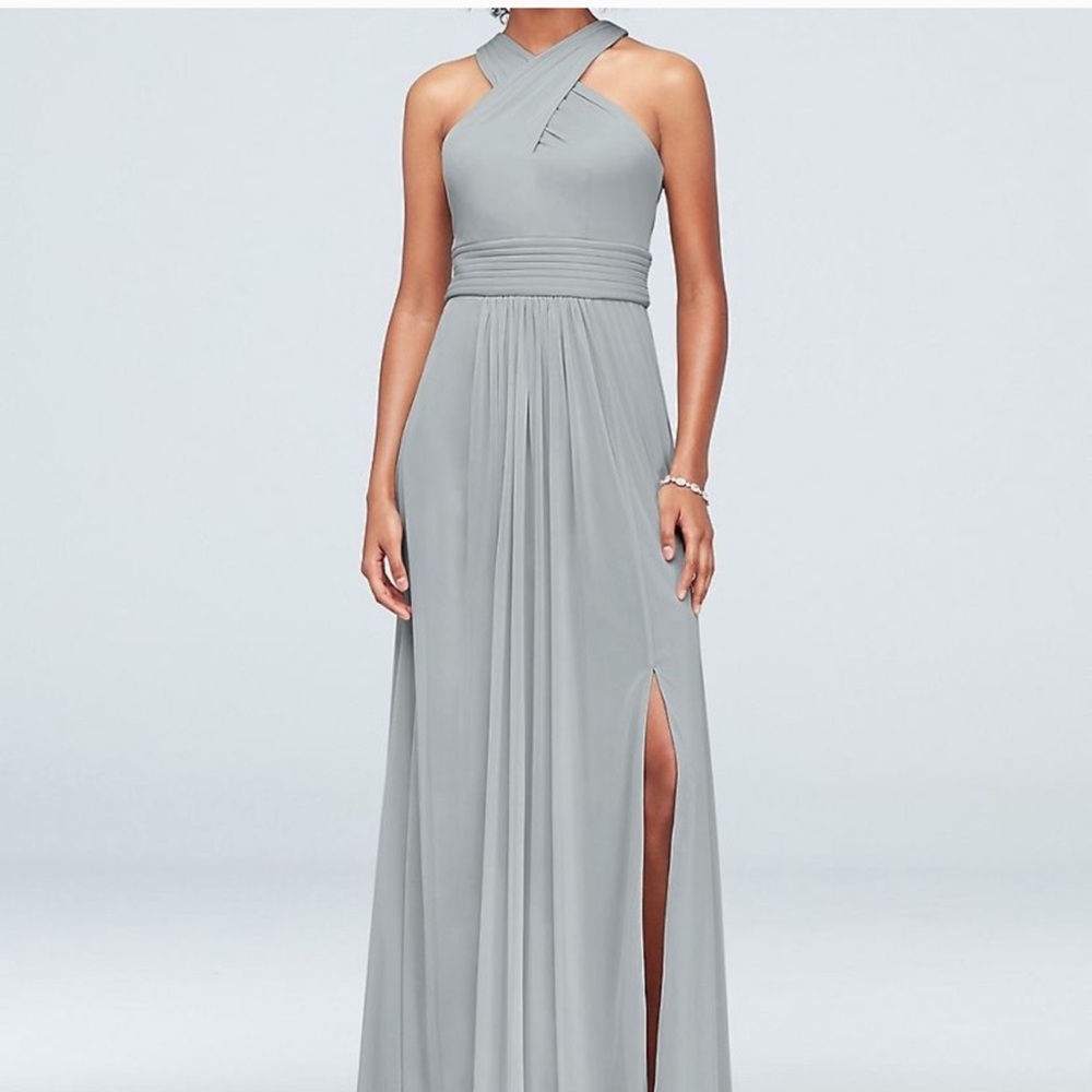 David’s Bridal bridesmaid dress in Mystic